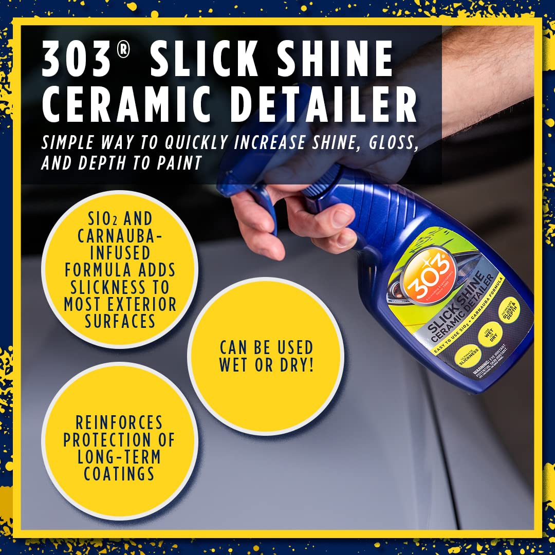 303 Products 303 Products (30265 Slick Shine Ceramic Detailer - SiO2 and Carnauba Infused Ceramic Coating - - Outdoor-Depot.us