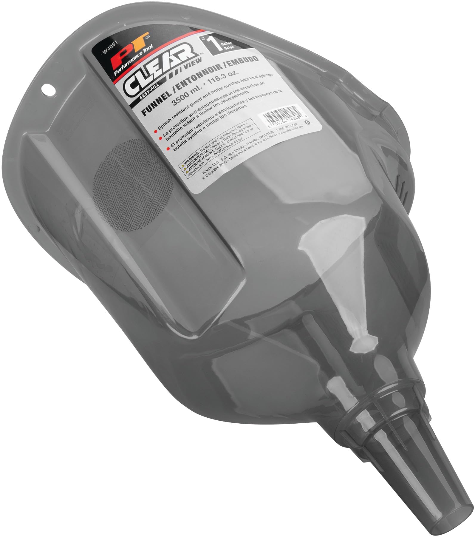Performance Tool Performance Tool W4051 Clear View Easy-Fill Funnel - 1 Gallon, Transparent, - Outdoor Depot