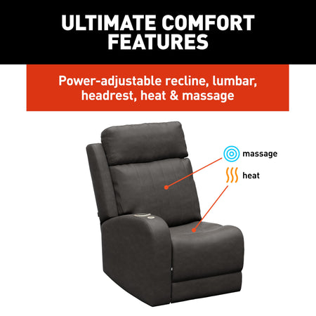 THOMAS PAYNE THOMAS PAYNE Signature Seismic Series McCoy RV Theater Seating Right Arm Recliner with Power - Outdoor Depot