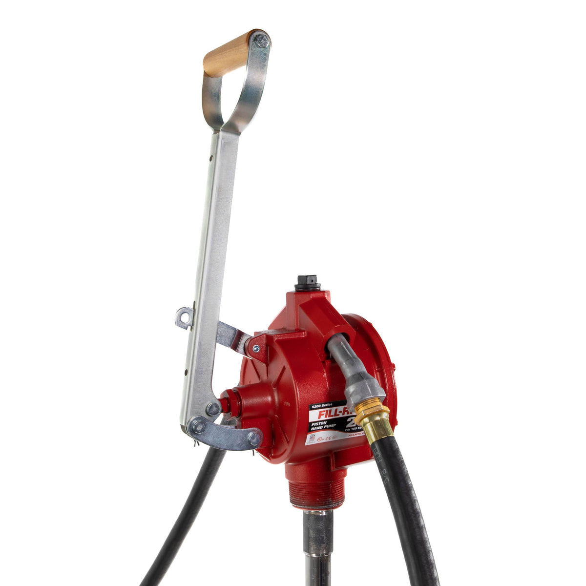 Fill-Rite Fill-Rite FR152 Piston Hand Pump with Hose & Nozzle Spout, Red - Outdoor Depot