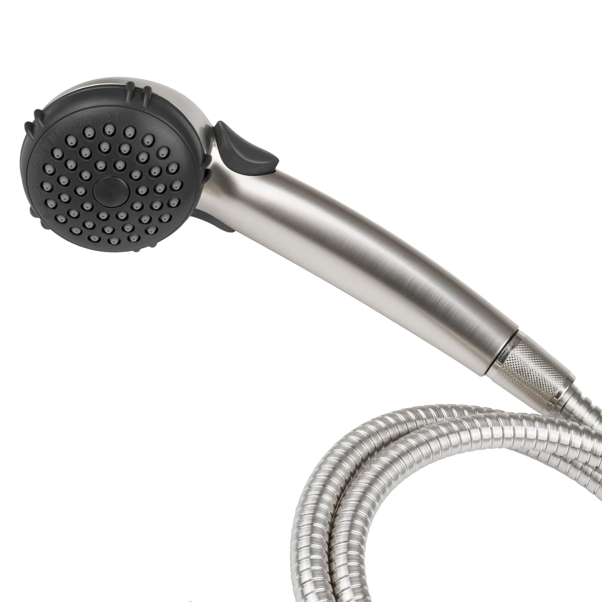 Dura Faucet Dura Faucet DF-SA400-SN RV Hand Held Shower Wand, Water-Saving Trickle Switch (Brushed Satin - Outdoor Depot