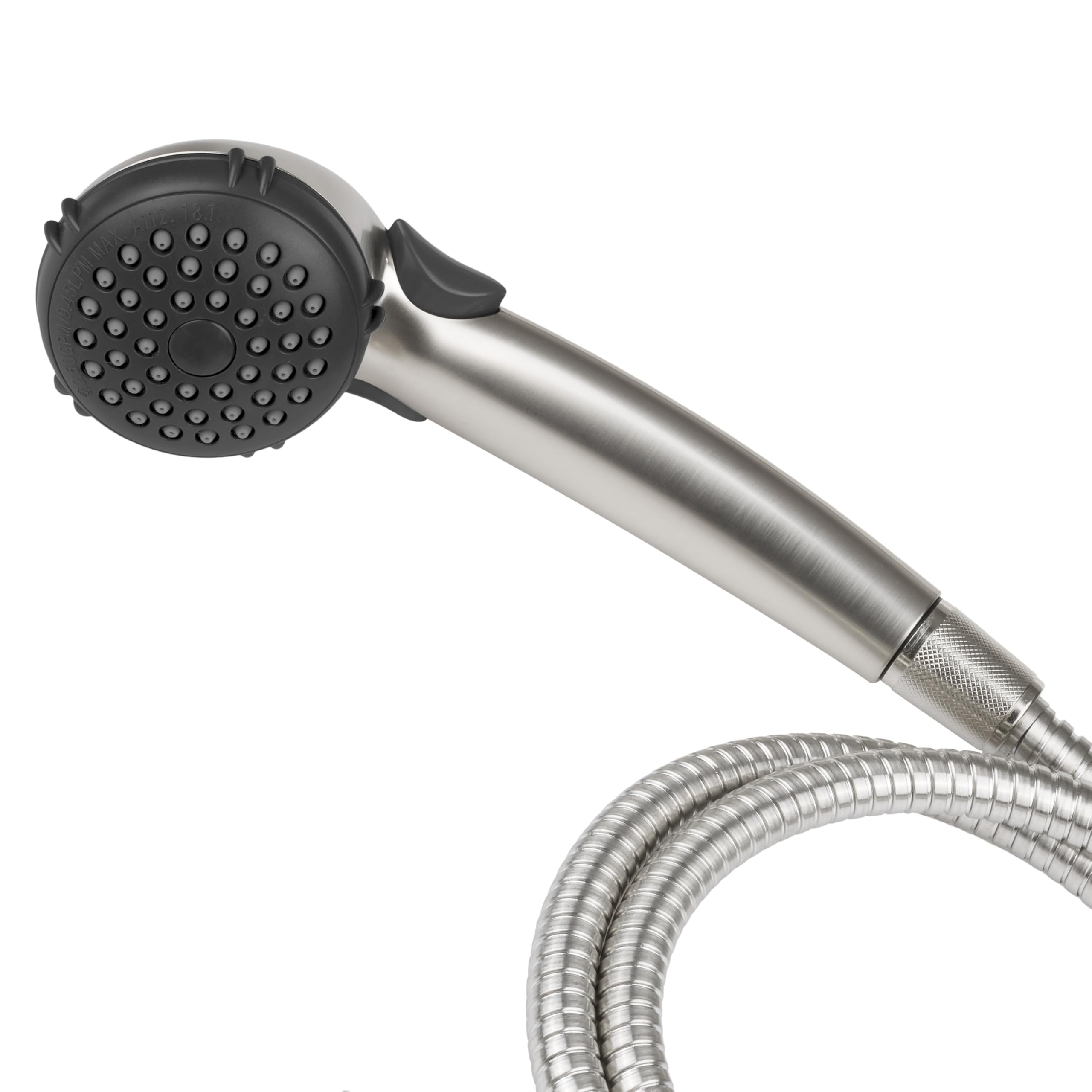 Dura Faucet Dura Faucet DF-SA400-SN RV Hand Held Shower Wand, Water-Saving Trickle Switch (Brushed Satin - Outdoor Depot