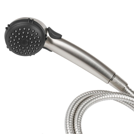 Dura Faucet Dura Faucet DF-SA400-SN RV Hand Held Shower Wand, Water-Saving Trickle Switch (Brushed Satin - Outdoor Depot
