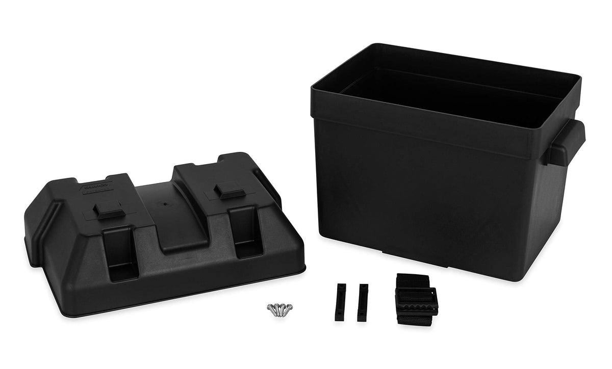 Camco Camco Heavy Duty Battery Box with Straps and Hardware - Group 24 |Safely Stores RV, Automotive, and - Outdoor Depot