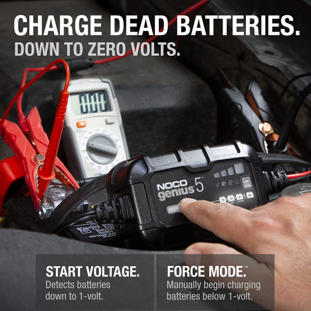 NOCO NOCO GENIUS5: 5A 6V/12V Smart Battery Charger – Automatic Maintainer, Trickle Charger & Desulfator with - Outdoor Depot