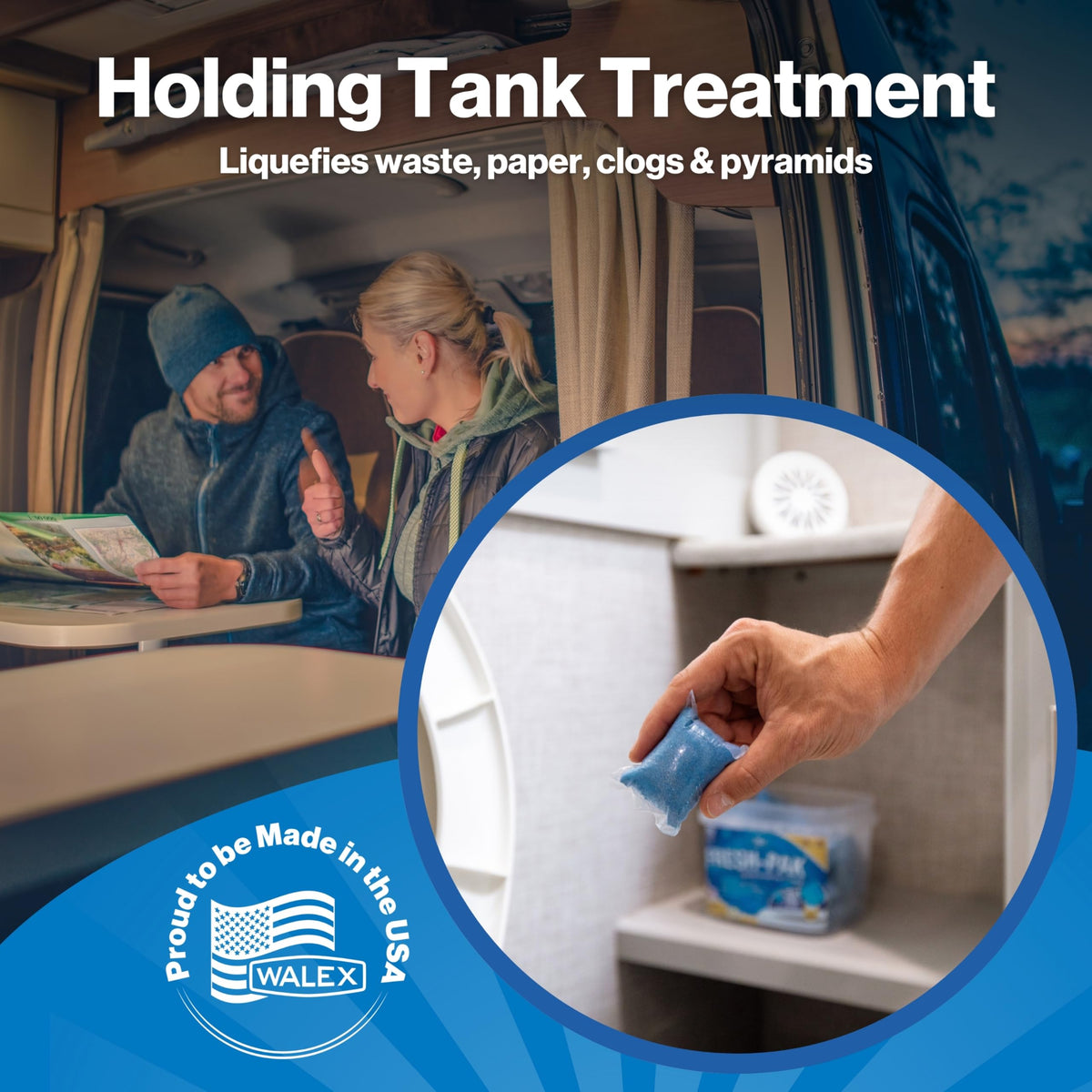Walex Walex Fresh-Pak RV/Marine Holding Tank Treatment - Black Water Holding Tank Deodorizer for Rapid - Outdoor Depot