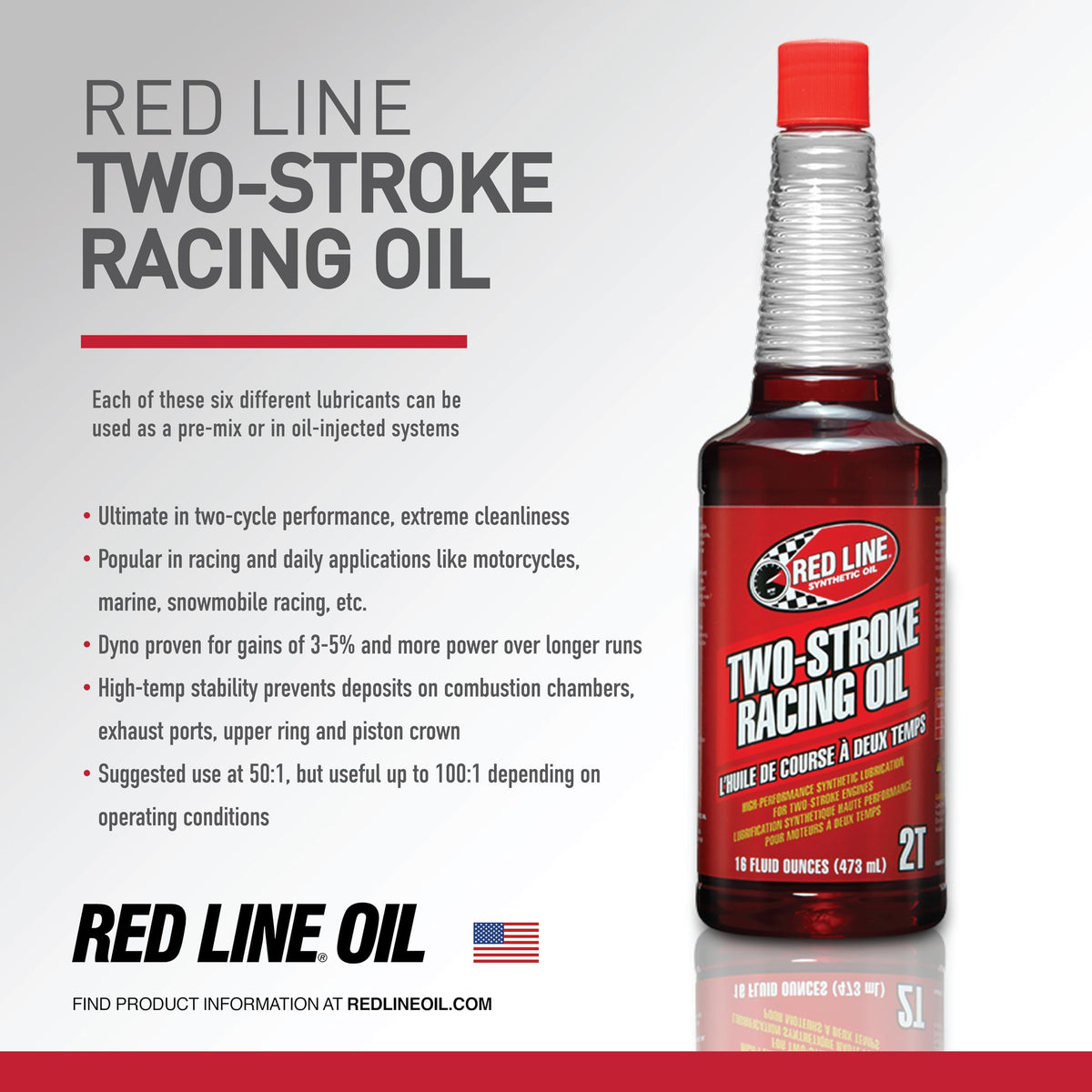 Red Line Red Line 40603 Two-Stroke Oil Racing Synthetic - 16 Ounce - Outdoor Depot