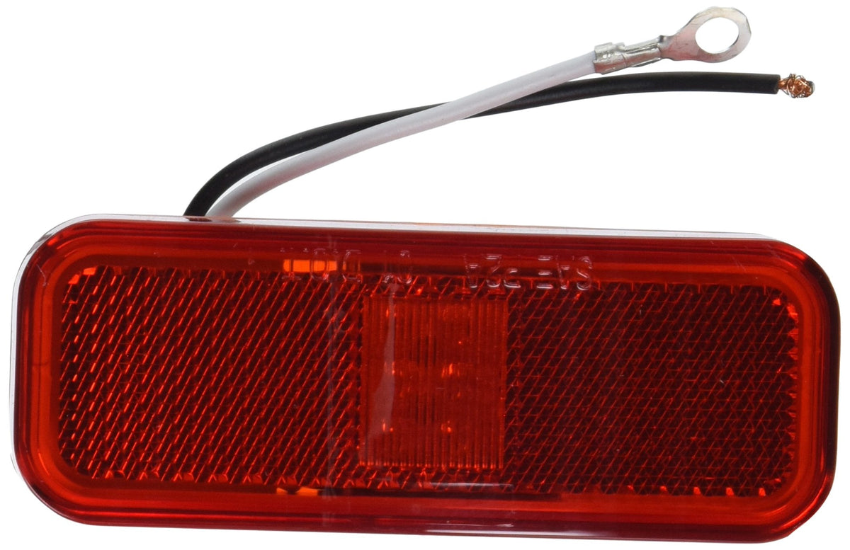 ダイヤモンド ダイヤモンド Diamond Group 52719 Red 4" x 1.5" Weatherproof LED Marker Light with Reflector - Outdoor Depot
