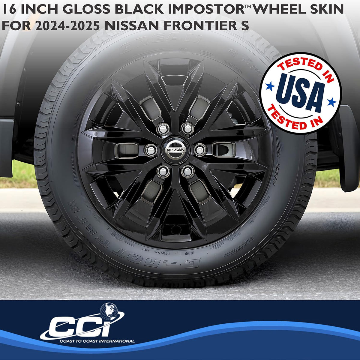 Coast to Coast International CCI Impostor ® Wheel Skins IMP516BLK, 16 Inch, 6 Y Spokes, Painted, Gloss - Outdoor Depot