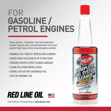 Red Line Red Line 60103 SI-1 Complete Fuel System Cleaner - 15 Ounce- Fuel Injector Cleaner and Carburetor - Outdoor Depot