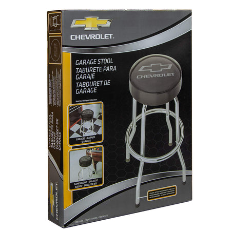 Plasticolor Plasticolor 004790R01 Black/Grey Garage Stool (Chevrolet) - Outdoor Depot