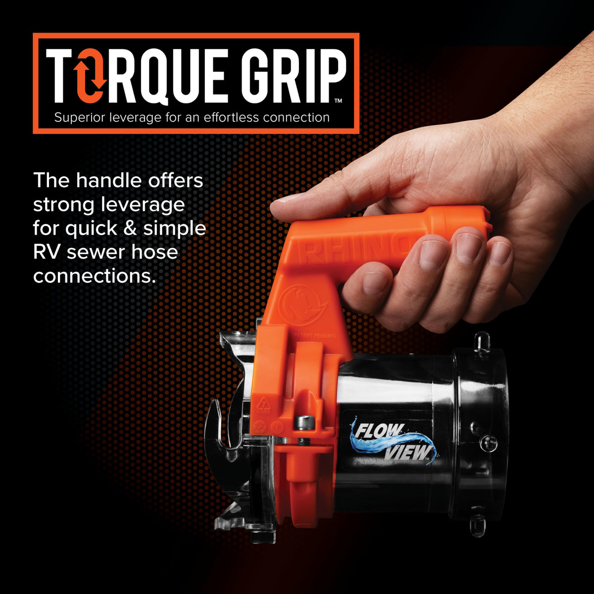 Camco Camco Rhino RV Sewer Hose Extender PRO – 5″ Sewer Hose Extension — Torque-Grip Handle with Built-in - Outdoor Depot