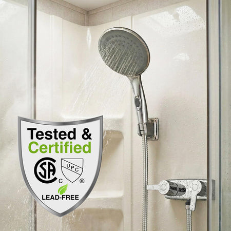 Dura Faucet Dura Faucet (DF-SA100M-CP) Modern RV Shower Faucet Valve Diverter – Chrome, Dual Lever Handles, - Outdoor Depot