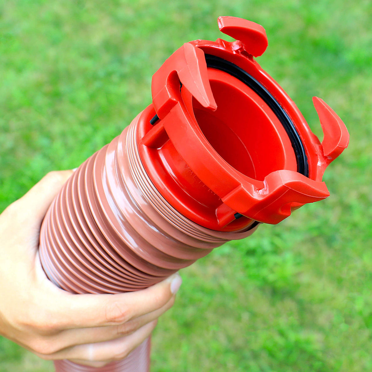 Valterra Valterra F02-3101 RV Drain Hose Connection EZ Coupler Valve Adapter , Red - Outdoor Depot