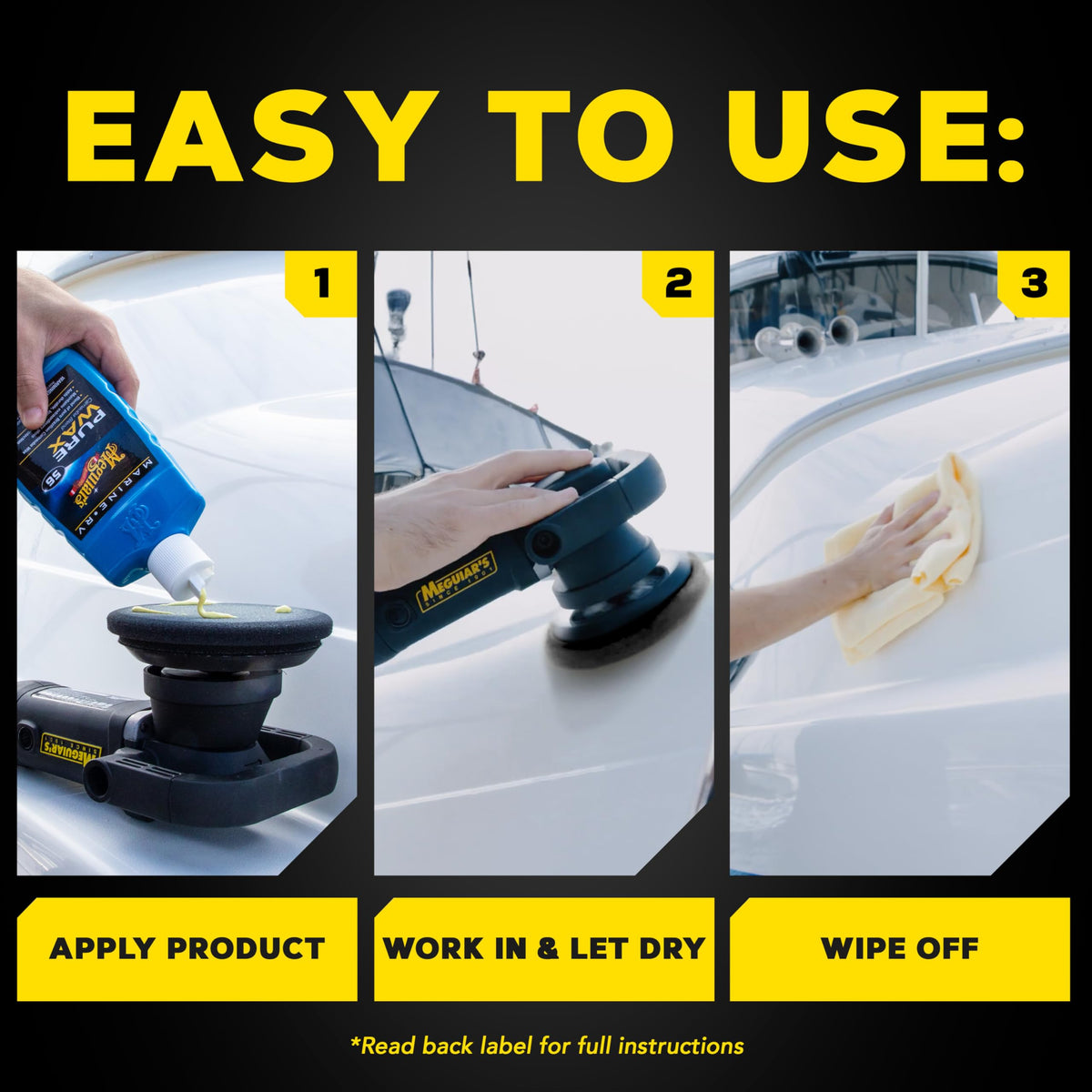 Meguiar's Meguiar's M5616 Marine/RV Pure Wax Carnauba Blend, Long-Lasting Liquid Wax for Protecting Gel - Outdoor Depot