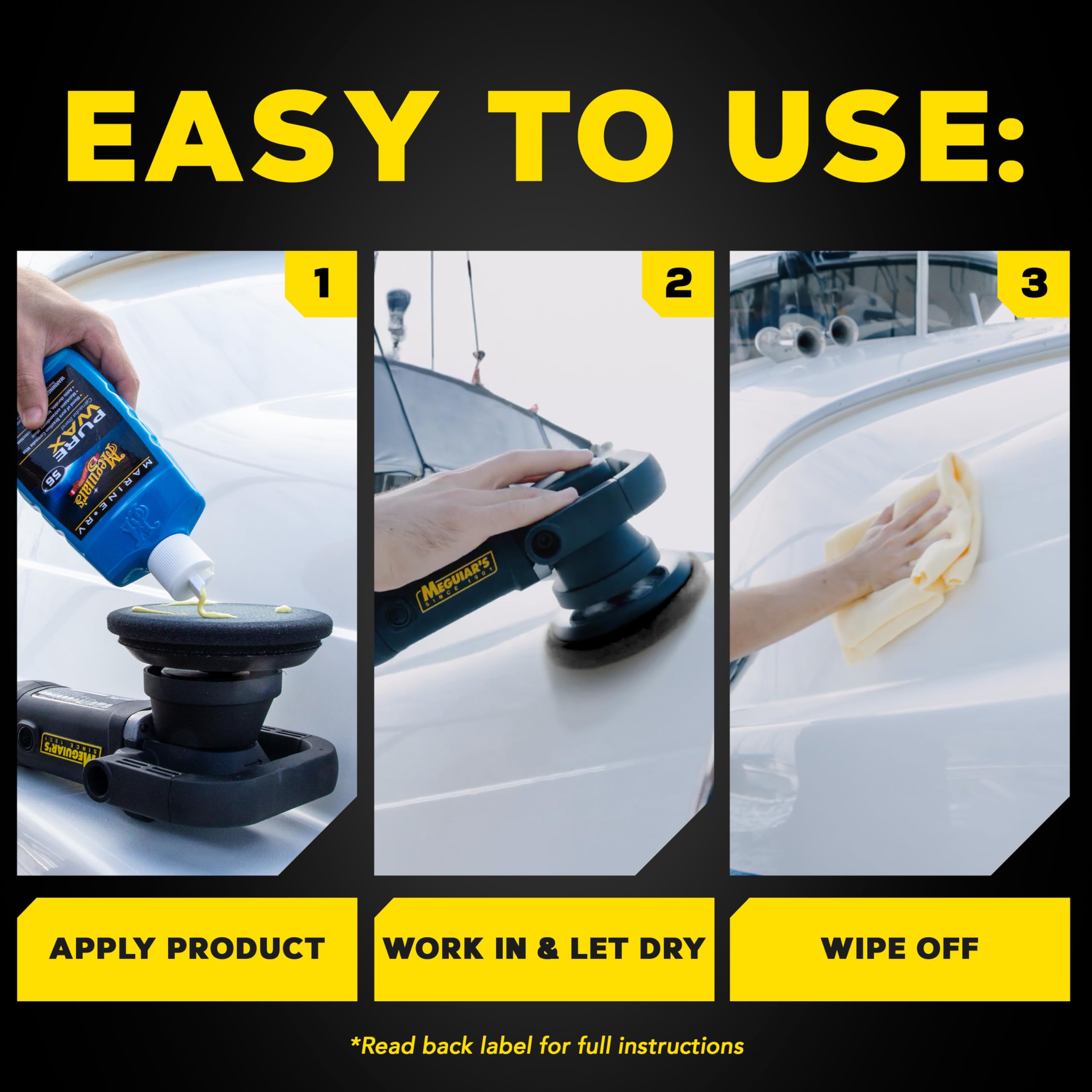 Meguiar's Meguiar's M5616 Marine/RV Pure Wax Carnauba Blend, Long-Lasting Liquid Wax for Protecting Gel - Outdoor Depot