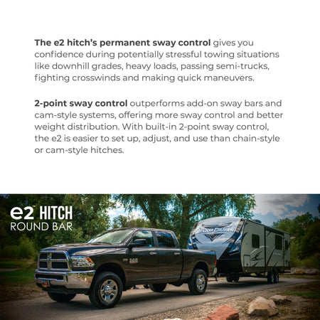 Fastway Fastway e2 2-Point Sway Control Round Bar Hitch, 94-00-0800, 8,000 Lbs Trailer Weight Rating, 800 - Outdoor Depot