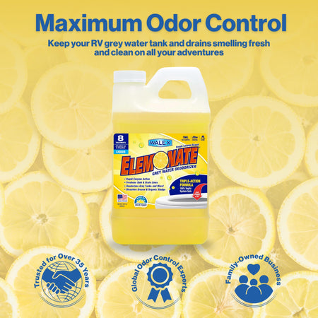 Walex Walex Elemonate Liquid Grey Water Deodorizer for RV, Camper & Marine - Dissolves Grease & Organic - Outdoor Depot