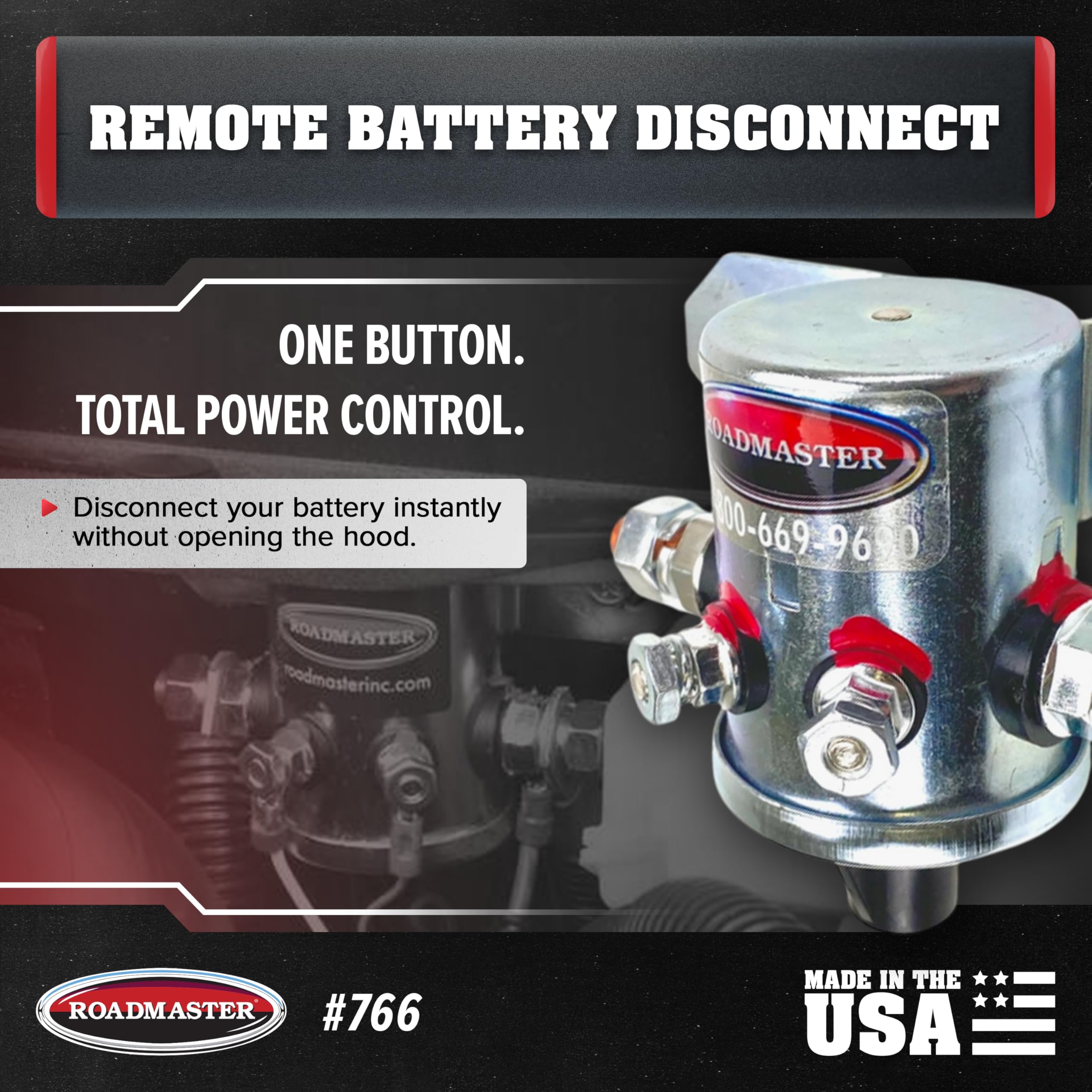 Roadmaster Roadmaster 766 Remote Battery Disconnect Compatible with Most RV & Towed Vehicle Applications | - Outdoor Depot