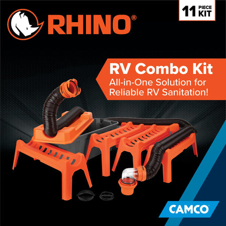 Camco Camco Rhino Ultimate 20' RV Sewer Hose Kit — All-in-One Sewer Hose Solution — 11-Piece Combo Kit - Outdoor Depot