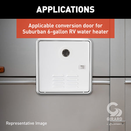 GIRARD RV Water Heater Door Installation Kit - White - Outdoor Depot