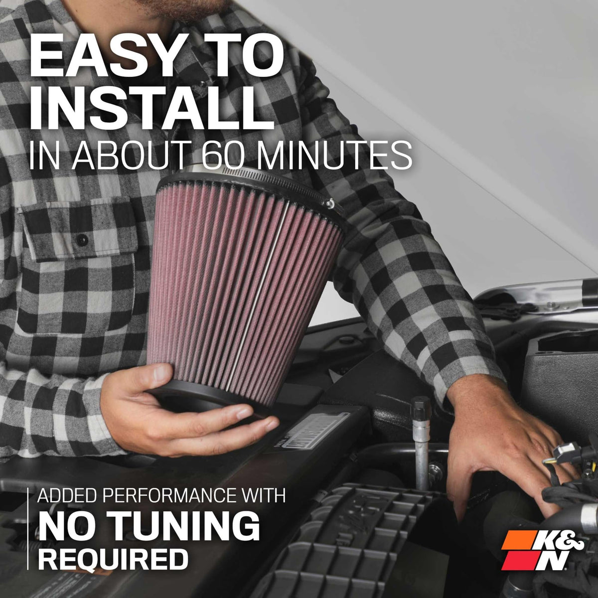 K&N K&N Cold Air Intake System: High-Flow Air Filter, Increase Performance & Towing: Compatible with - Outdoor Depot