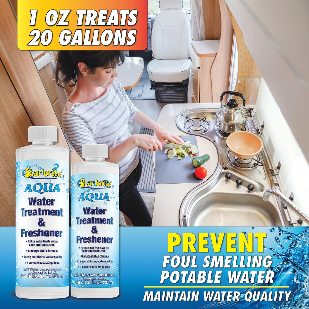 STAR BRITE STAR BRITE Aqua Water Treatment & Freshener - Treat & Maintain Superior, Fresh Tasting Drinking - Outdoor Depot