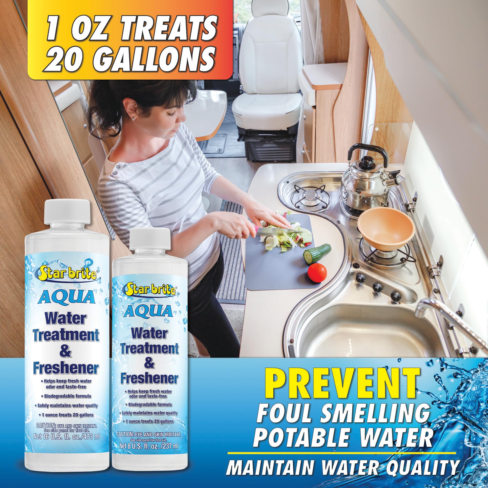 STAR BRITE STAR BRITE Aqua Water Treatment & Freshener - Treat & Maintain Superior, Fresh Tasting Drinking - Outdoor Depot