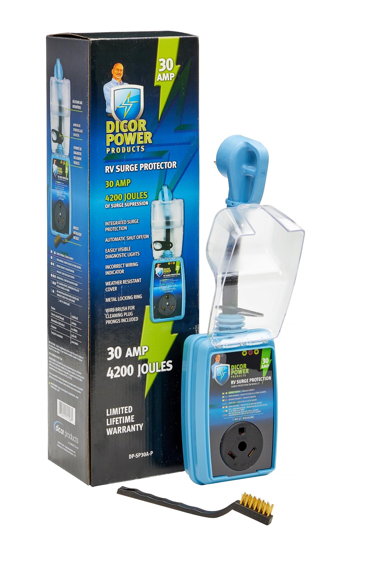 Dicor Dicor DP-SP30A-P 30 Amp Pigtail RV Surge Protector - Protect Your RV Electrical System with Ease - Outdoor Depot