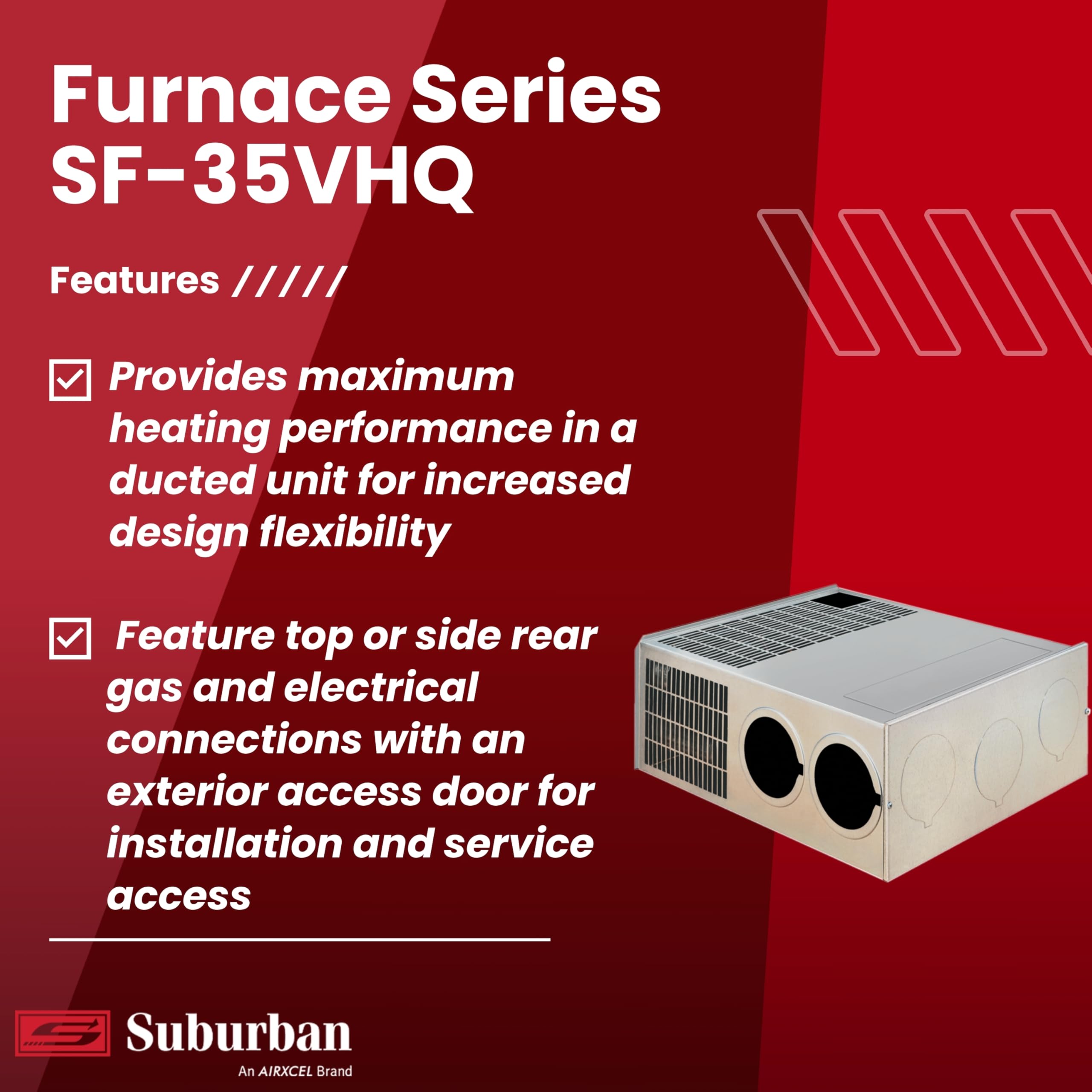 Suburban Suburban SF Series Ducted Low Profile Furnace SF-35VHQ 35,000 BTU/h LP Gas Furnace Model 2588A - Outdoor Depot