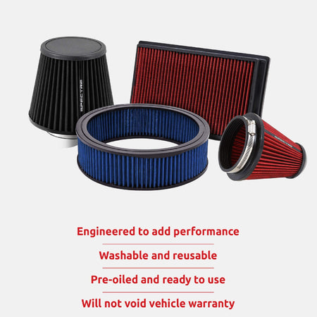 Spectre Spectre Universal Clamp-On Air Filter: High Performance, Washable Filter: Round Tapered; 3 in/3.5 - Outdoor Depot