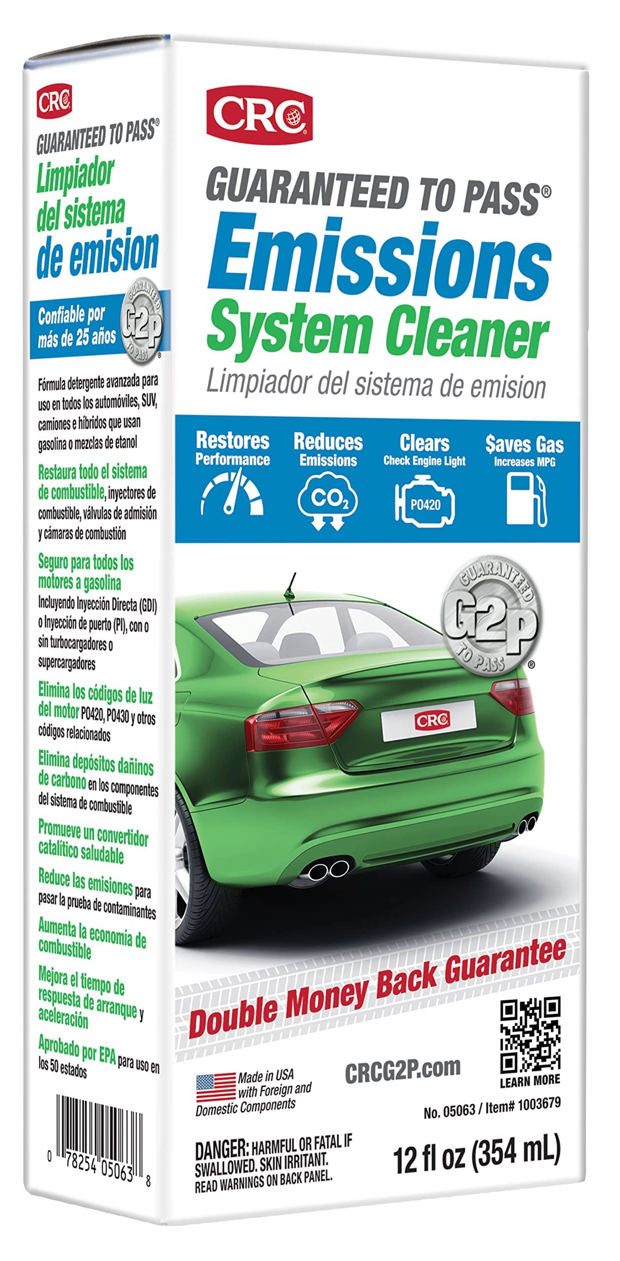 CRC CRC Guaranteed to Pass Emissions Test Formula, 12 Fluid Ounce - Outdoor Depot