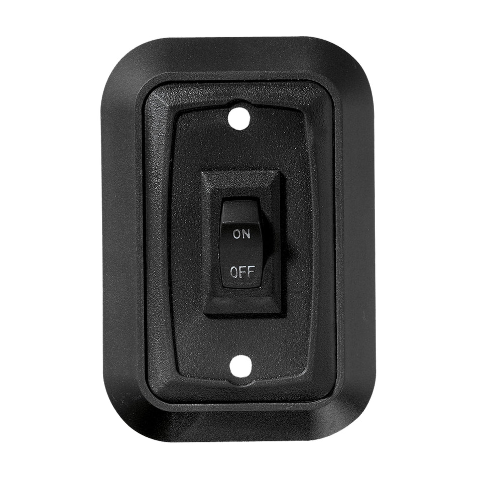 RV DESIGNER S652 Wall Plate Switch, Single, Black, 3.53 x 2.39, On/Off - SPST RV & Camper