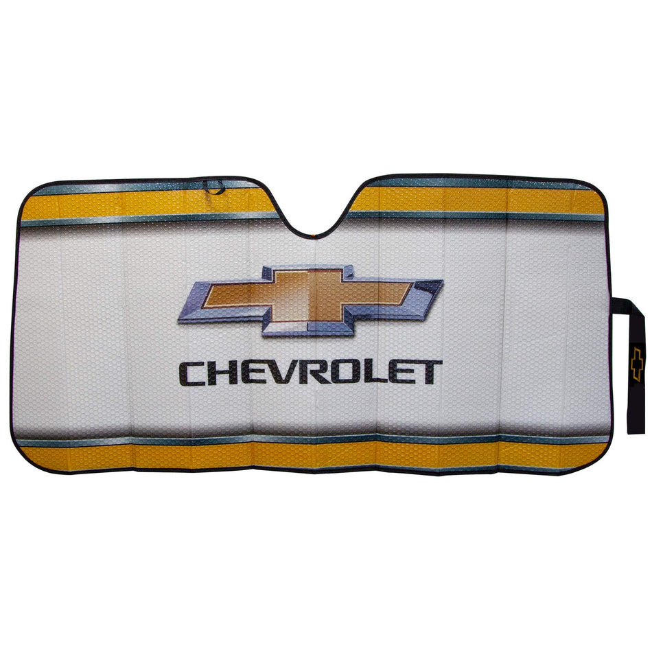Plasticolor Plasticolor 003737R01 Chevrolet Bowtie Accordion Style Front Windshield Sunshade for Car Truck - Outdoor Depot