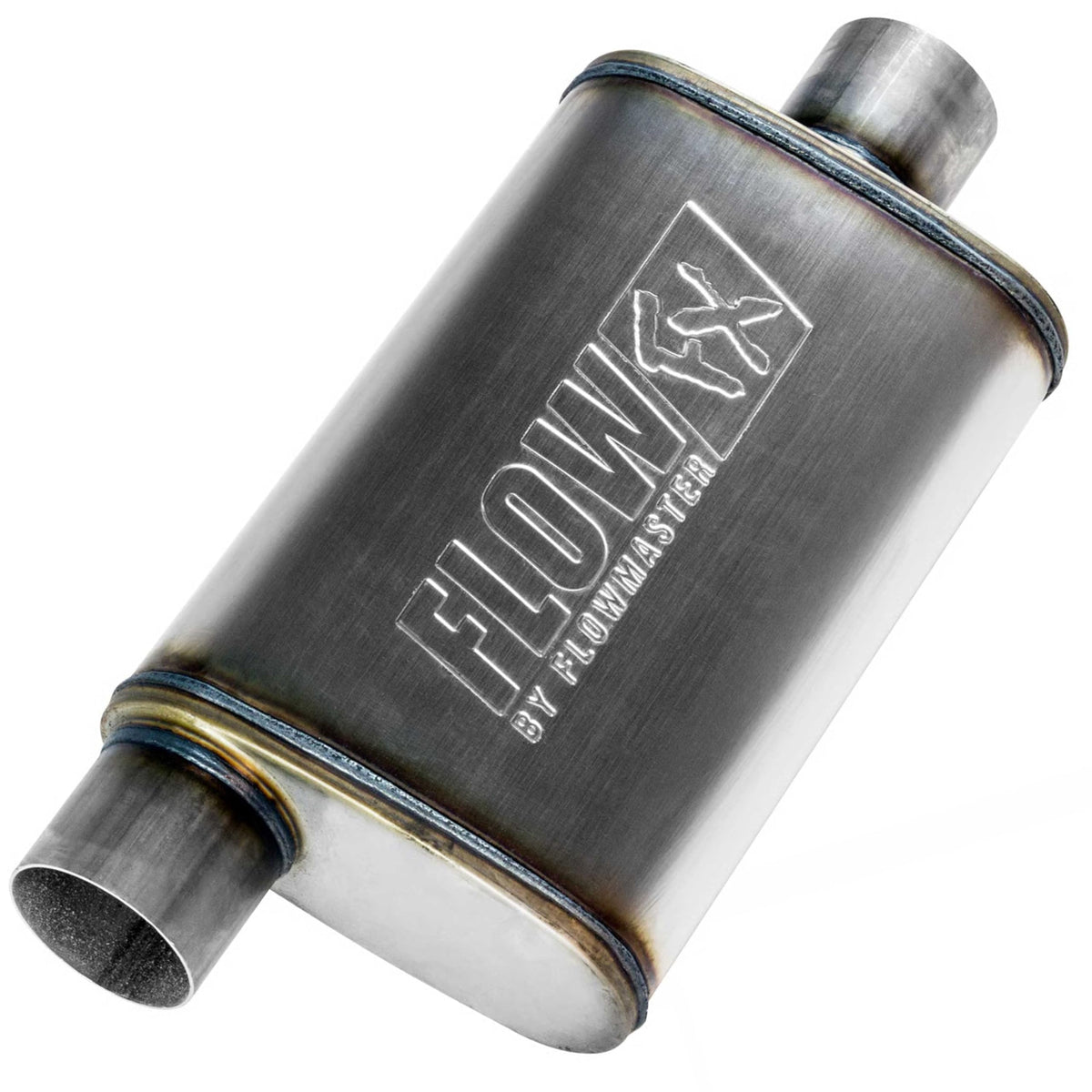 Flowmaster Flowmaster Flow FX Chambered Muffler – 3.00” Offset In / 3.00” Center Out – Moderate Sound – - Outdoor Depot