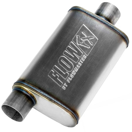 Flowmaster Flowmaster Flow FX Chambered Muffler – 3.00” Offset In / 3.00” Center Out – Moderate Sound – - Outdoor Depot