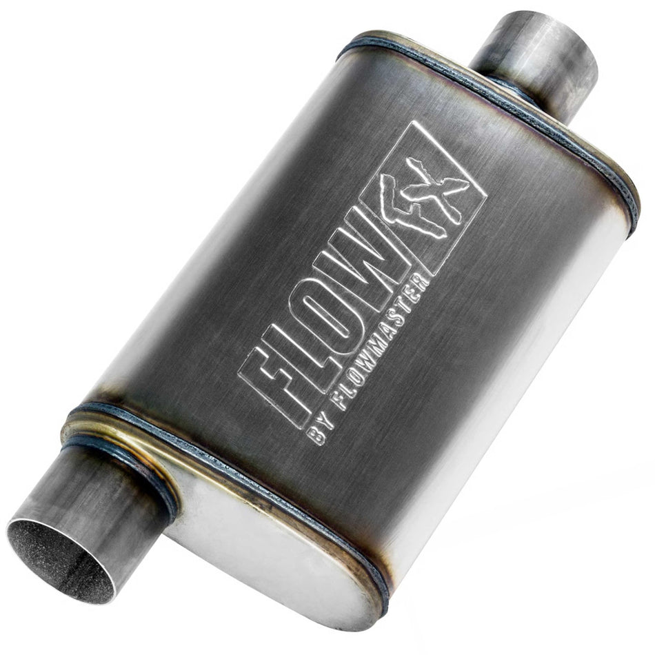 Flowmaster Flowmaster Flow FX Chambered Muffler – 3.00” Offset In / 3.00” Center Out – Moderate Sound – - Outdoor Depot