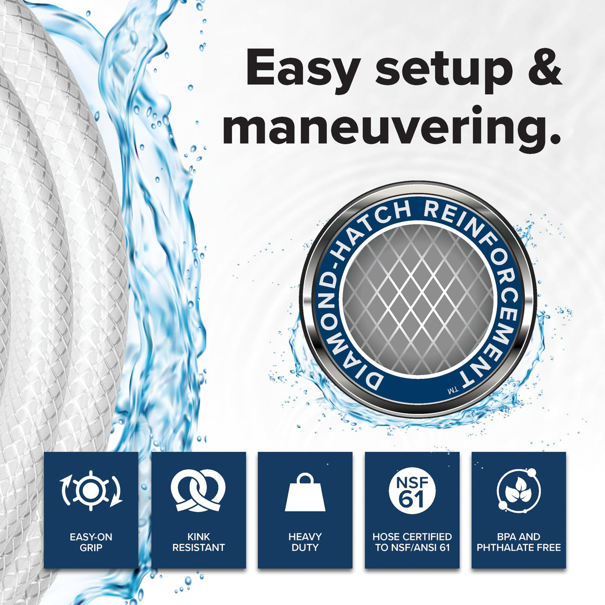 Camco Camco TastePURE 25-Ft Water Hose - RV Drinking Water Hose Contains No Lead, No BPA & No Phthalate - - Outdoor Depot