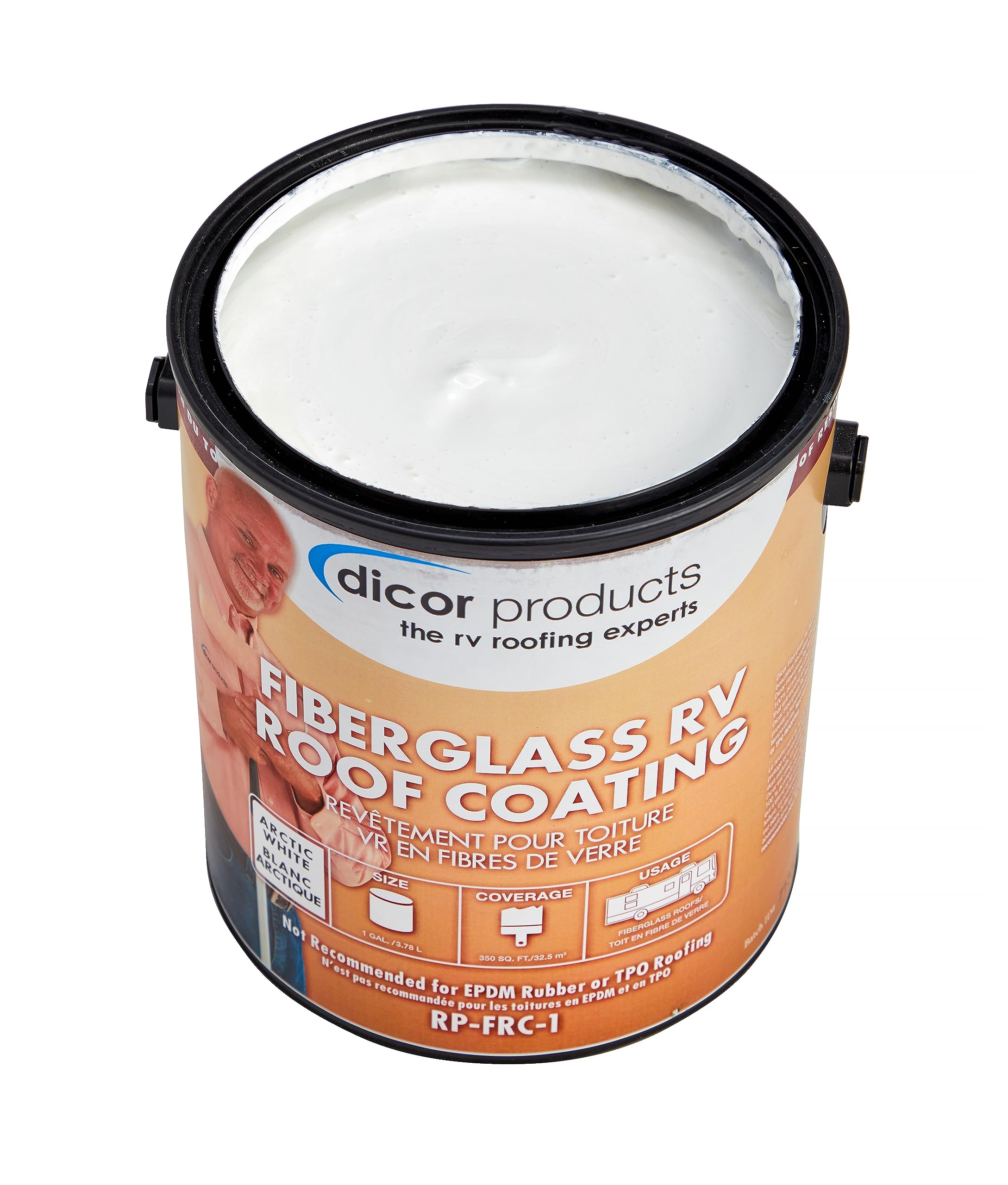 Dicor Dicor RP-FRC-1 Fiberglass RV Roof Coating System - White, 1 Gallon - Outdoor Depot