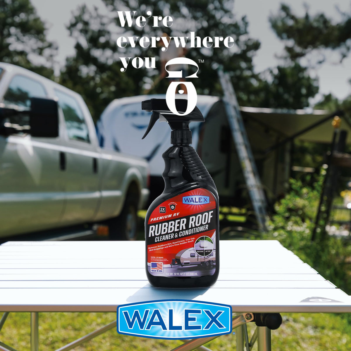 Walex Walex RV Rubber Roof Cleaner/Conditioner - Removes Dirt, Road Grime, Tree Sap, Bird Droppings & More, - Outdoor Depot