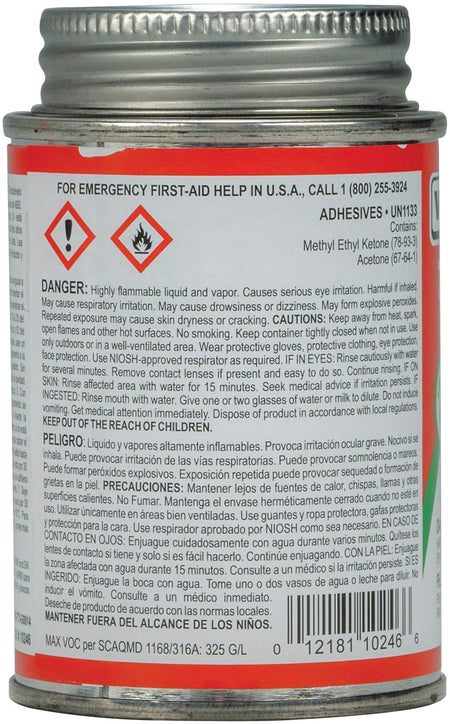 IPS Weld-On 10246 773 ABS Medium-Bodied High Strength Solvent Cement - Fast Setting and Low-VOC, Black, 1/4 - Outdoor Depot