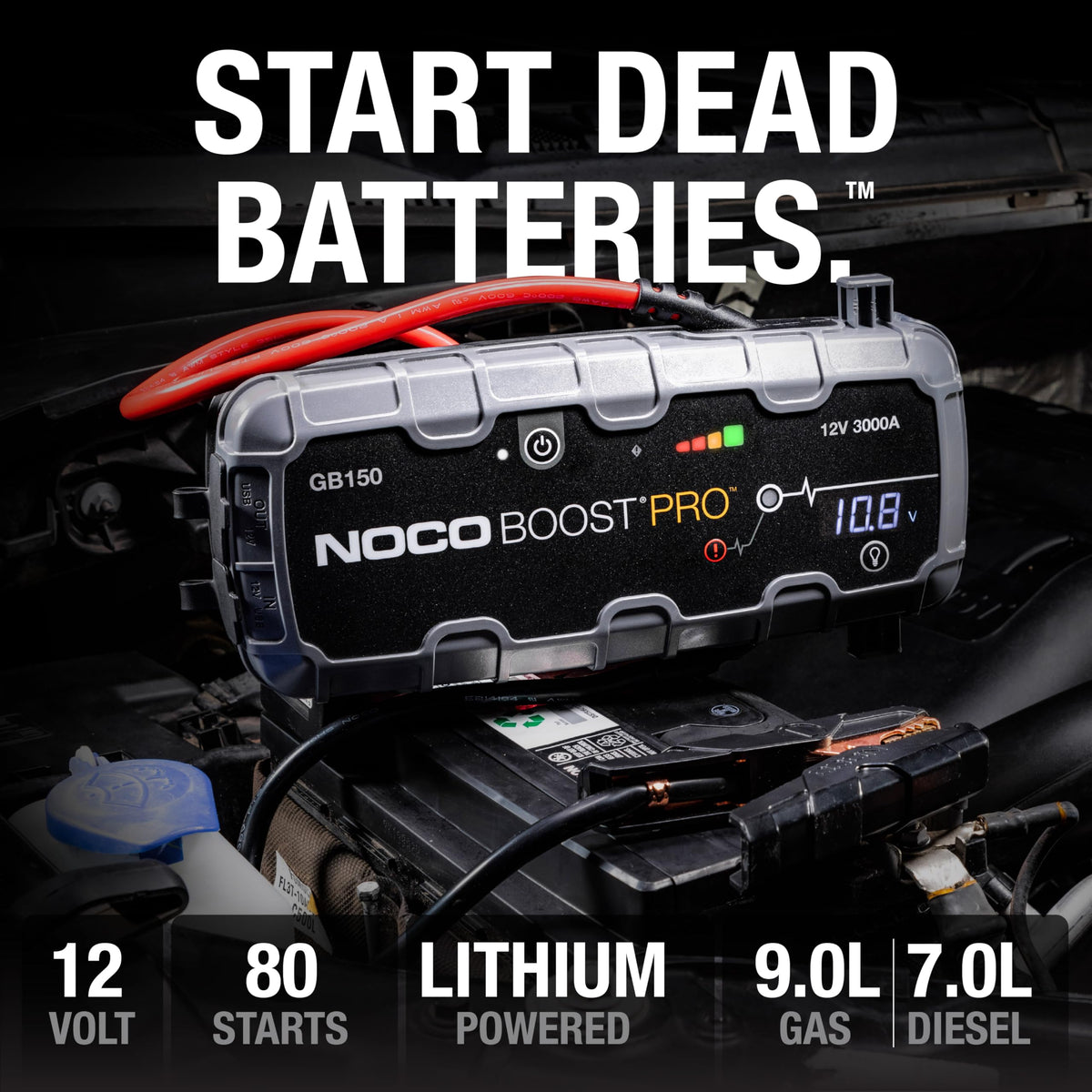 NOCO NOCO Boost GB150: 3000A UltraSafe Jump Starter – 12V Lithium Battery Booster Pack, Portable Jump Box, - Outdoor Depot