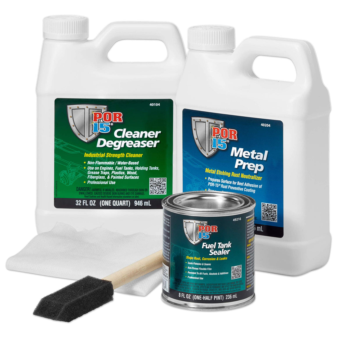 POR-15 POR-15 Motorcycle Fuel Tank Repair Kit, Superior Strength and Fuel Resistance, Stop Rust, Corrosion - Outdoor Depot