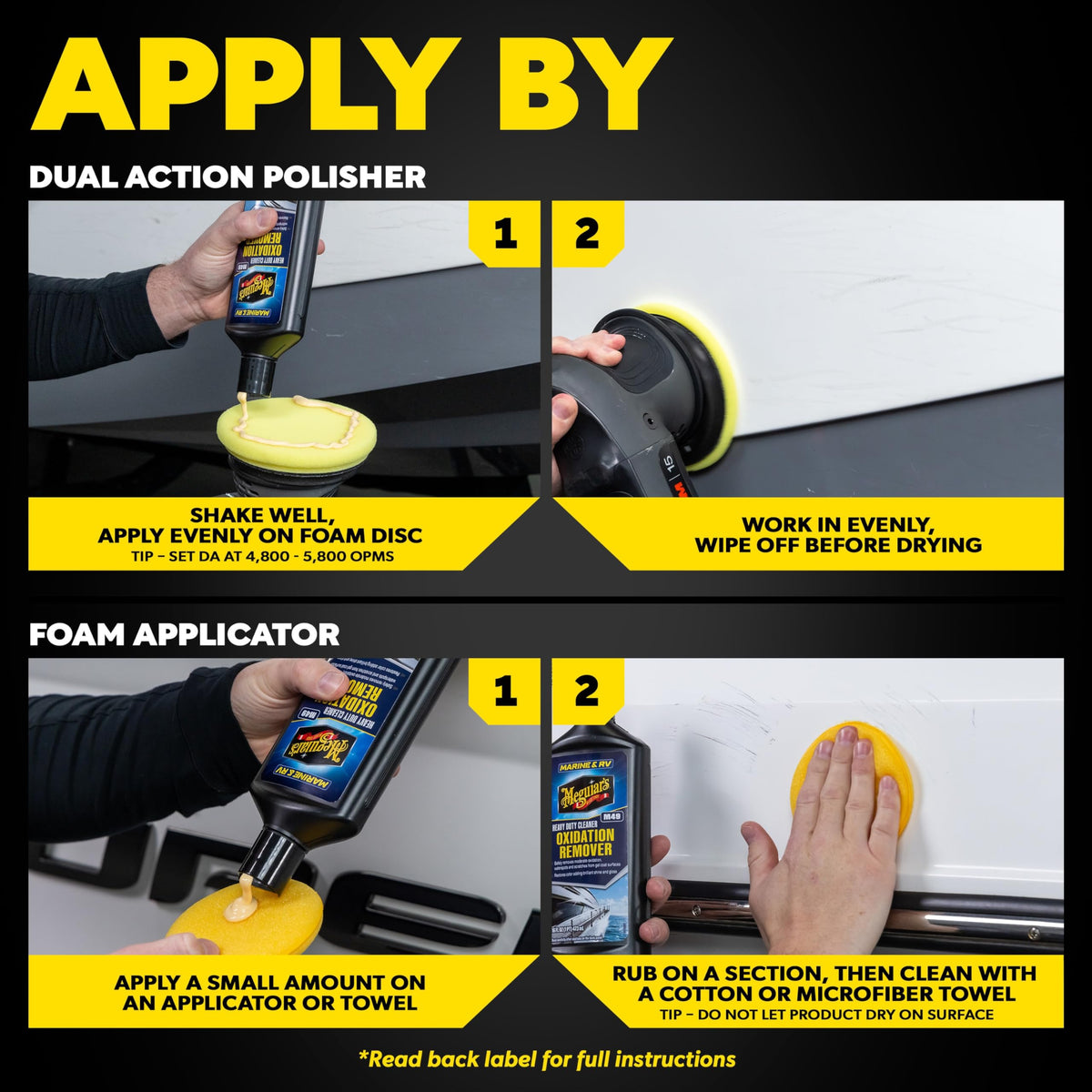 Meguiar's Meguiar's M4916 Marine/RV Heavy Duty Oxidation Remover, Oxidation, Water Spot, Stain, and Boat - Outdoor Depot