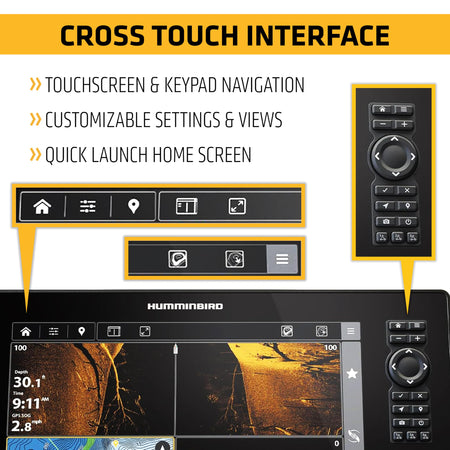 Humminbird Humminbird XPLORE 12 GPS Fish Finder, MEGA Side Imaging+ & HD Touchscreen (Control Head Only) - Outdoor Depot