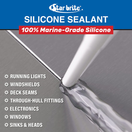 STAR BRITE STAR BRITE Silicone Sealant White 10.3 OZ. (082121) - Outdoor Depot