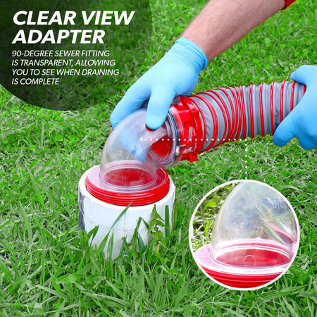 Valterra Valterra Viper 20-Foot RV Sewer Hose Kit, Universal Sewer Hose for RV Camper, Includes 2 Attachable - Outdoor Depot