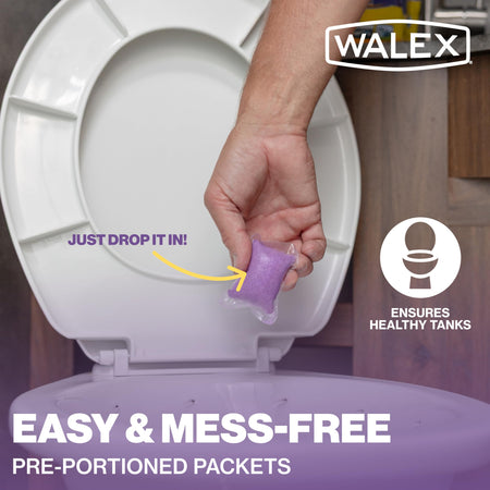 Walex Walex Porta-Pak Black Holding Tank Deodorizer & Portion Control System Drop-Ins - Rapid Breakdown of - Outdoor Depot