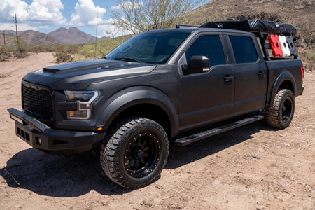 Raptor Series Raptor Series Running Boards Steps 6in OEM Style Black Aluminum Compatible with SuperCrew - Outdoor Depot