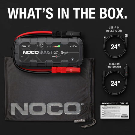 NOCO NOCO Boost X GBX155: 4250A UltraSafe Jump Starter – 12V Lithium Battery Booster Pack, Portable Jump - Outdoor Depot
